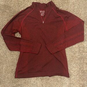 Red fgs seamless zip top